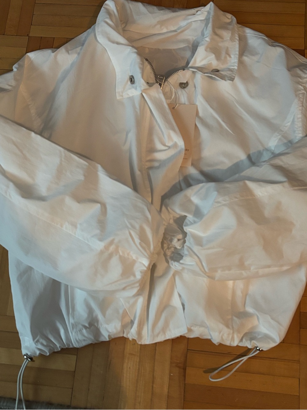 Lightweight White Women's Windbreaker Jacket
